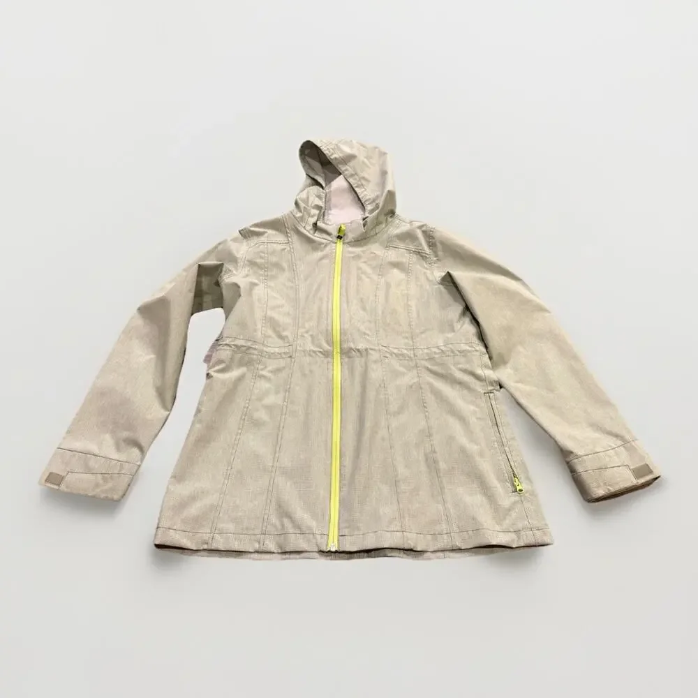 prAna Womens Light Green Full Zip Hooded Windbreaker Jacket Size L W2NOVA115