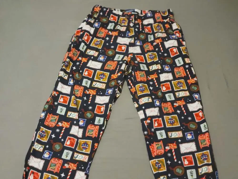 Old Navy Christmas Theme Holiday Postcard Print Pajama Lounge Pants