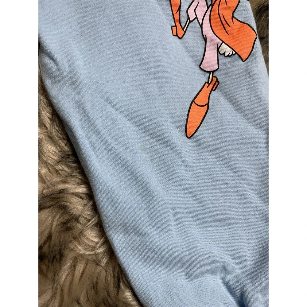 Disney Alice in Wonderland Graphic Sweatpants Light Blue Joggers Sz L Women