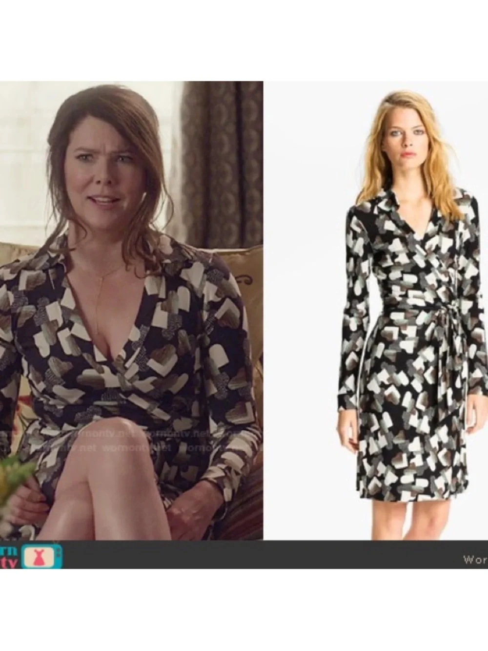 Diane Von Furstenberg 100% Silk New Jeanne 2‎ Dress in Grand Piano Jade Print