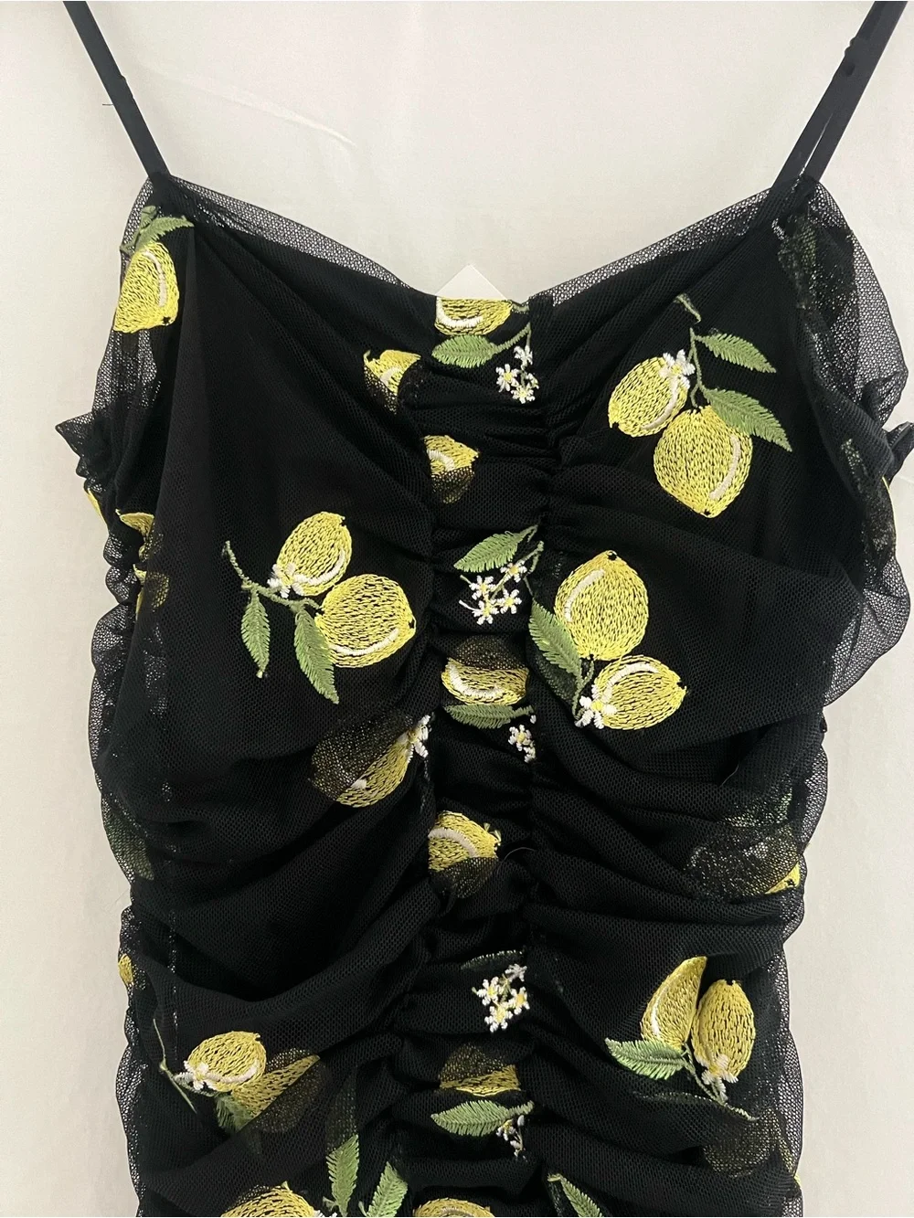 Zara lemons embroidered tag