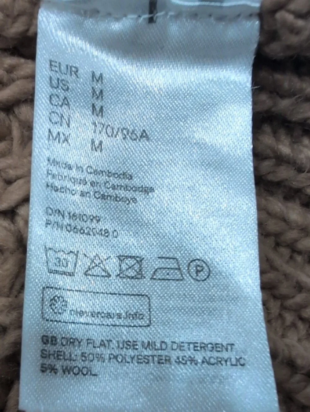 H&M Cozy Funnel Neck Chunky Knit Sweater