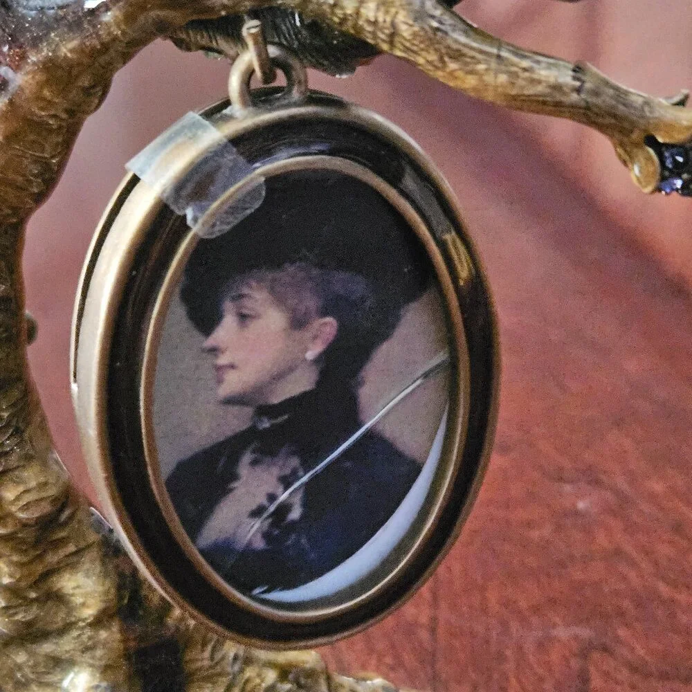 RARE JAY STRONGWATER ELDON FLORA & FAUNA FAMILY TREE HANGING FRAME CRYSTAL OBJET