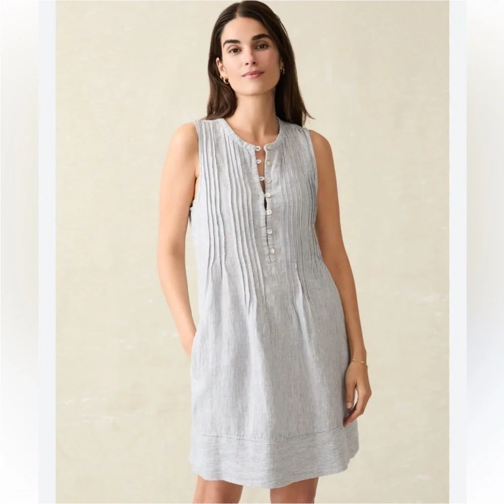 Faherty sleeveless linen