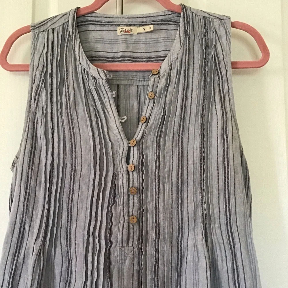 Faherty sleeveless linen