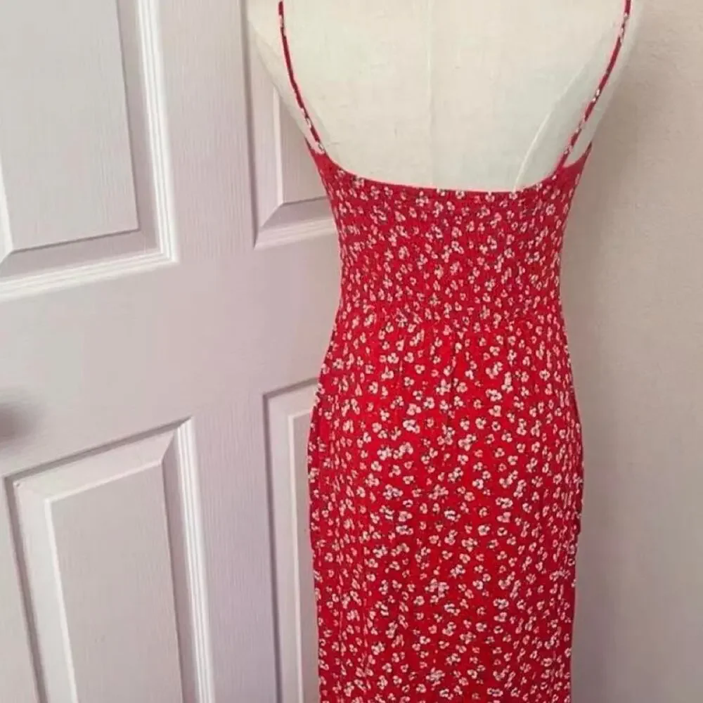 Aeropostale red floral maxi dress