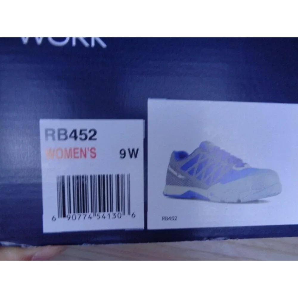 Reebok Work Women's Speed TR RB452 Work Shoe Comp Toe Athletic‎ Grey/Blue Sz 9W