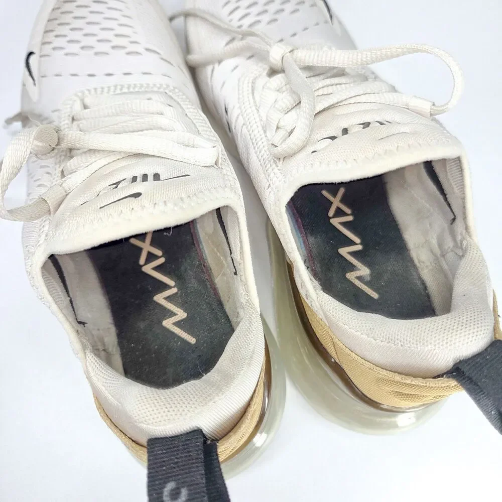 Nike Air Max 270 Light Bone Metallic Gold Women’s Size 7 DZ7736-001