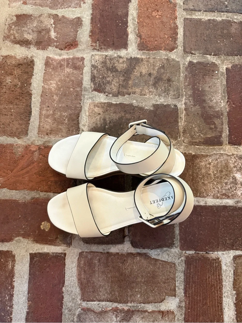 Naked Feet cream leather