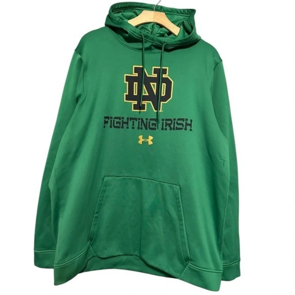Under Armour Men’s XL Green Notre Dame Fighting Irish Sweatshirt Hoodie