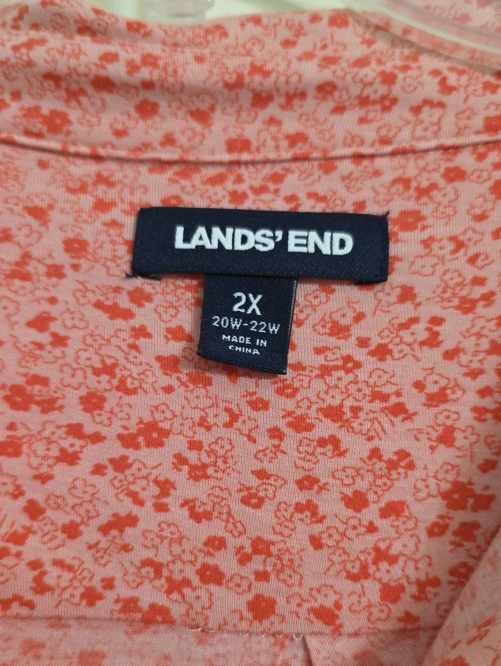 Lands End lightweight button
