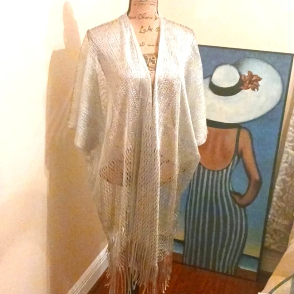 NWT Metallic Beach Wrap