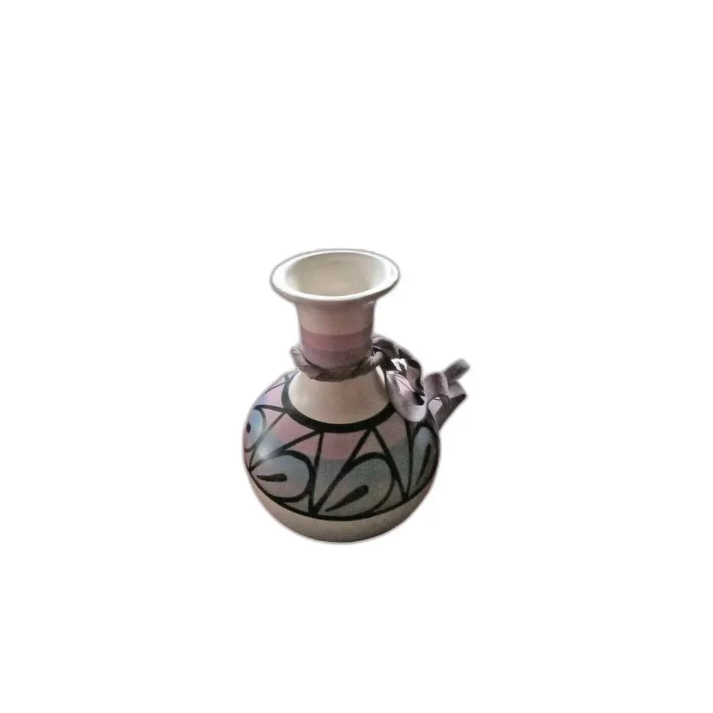 Sunshine Klay Kraft Tucson Southwestern Hand Painted Pottery Vase Pastel
