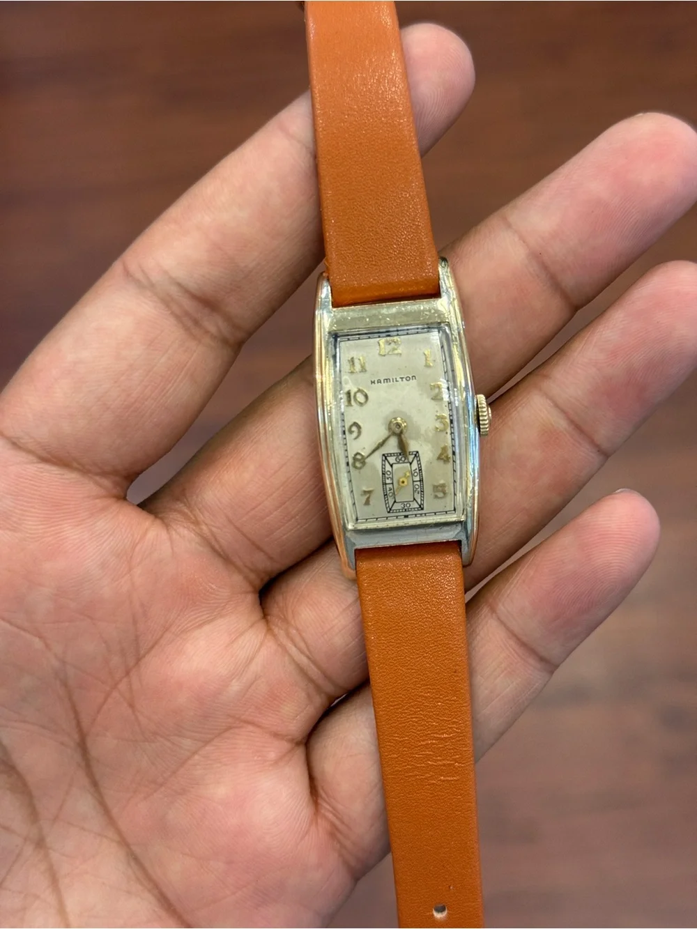 Hamilton numeric leather 1940s