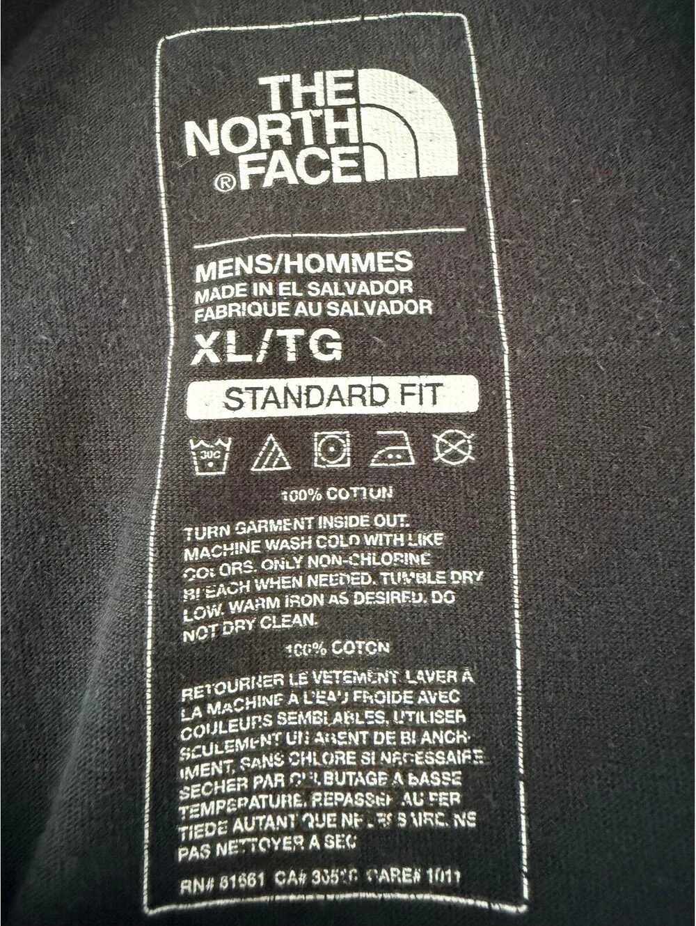 The North Face Men’s Black Long Sleeve Graphic Logo Shirt XL Cotton