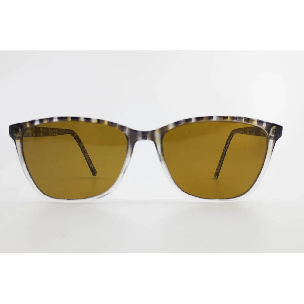 Warby Parker WP 20209 Brown Fade Rectangular Striped Eyeglasses 57-16-155 Mens