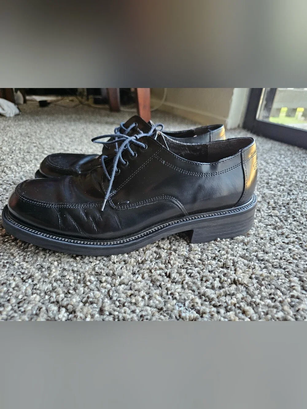 Vintage Skechers Men's Black Leather Lace-Up Oxford Dress Shoes Size 11