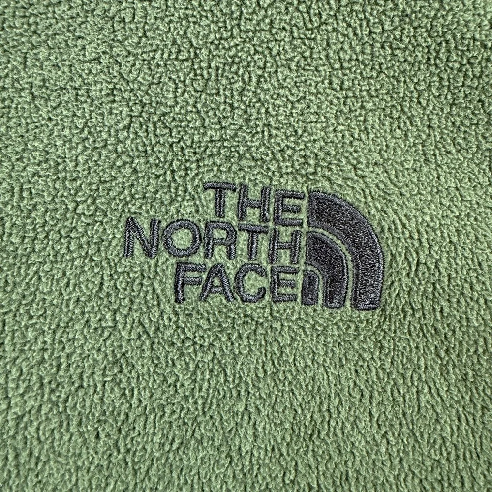 The North Face Pullover Mens XL Green 1/4 Zip Fleece Hiking Long Sleeve Top