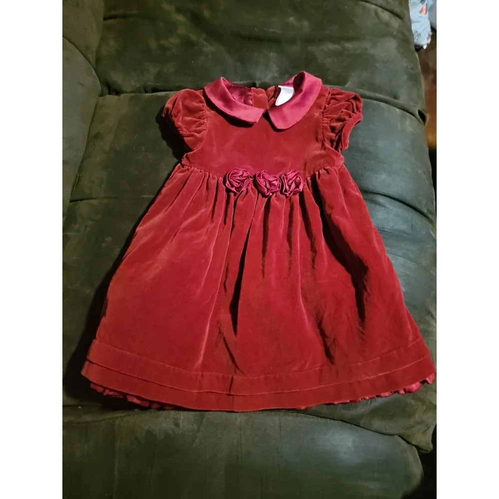 Gymboree classic holiday layette line red dress size 18 24‎ months