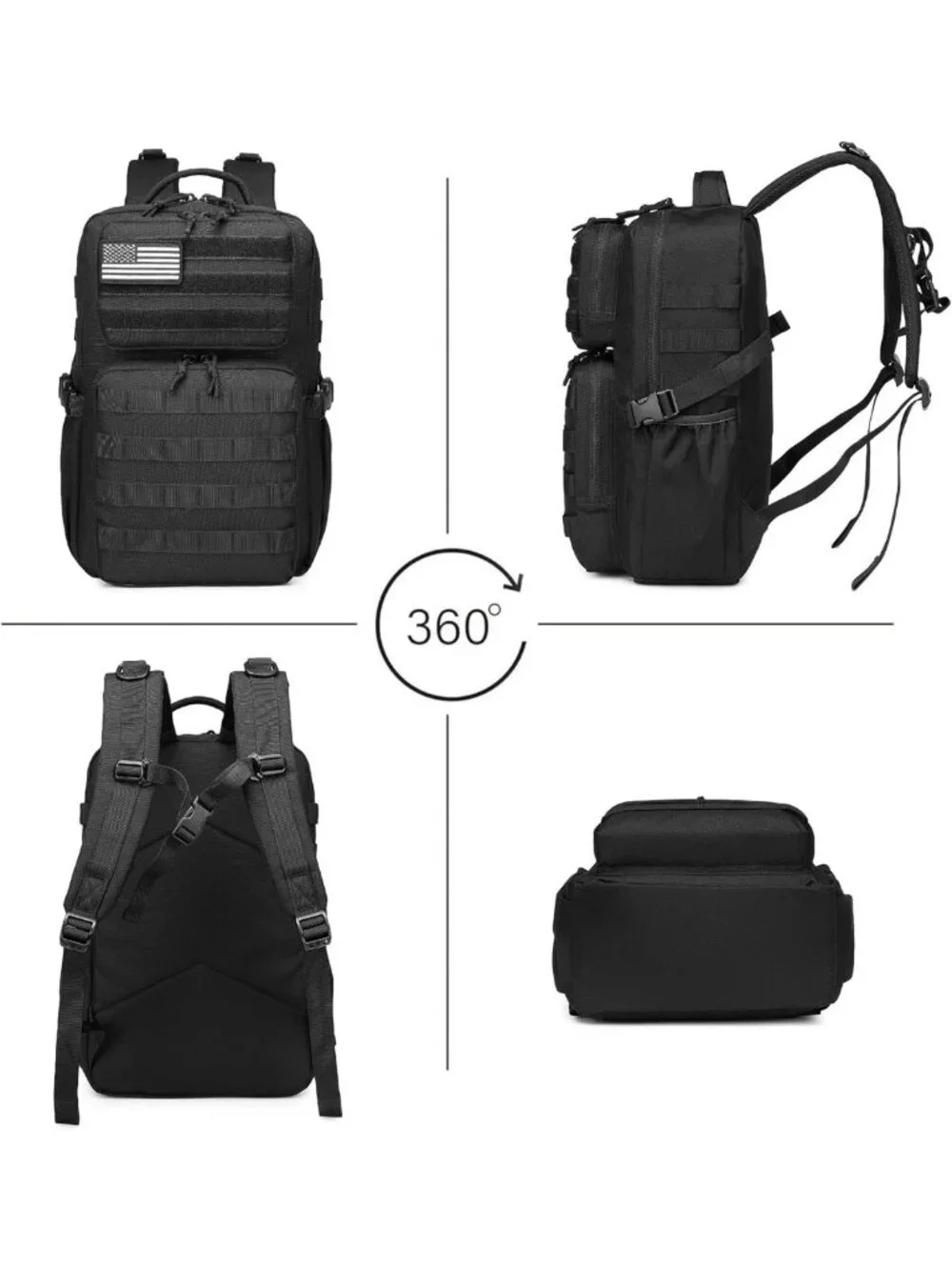Waterproof Military Tactical Backpack - 3-Day Assault Daypack with Molle & Water