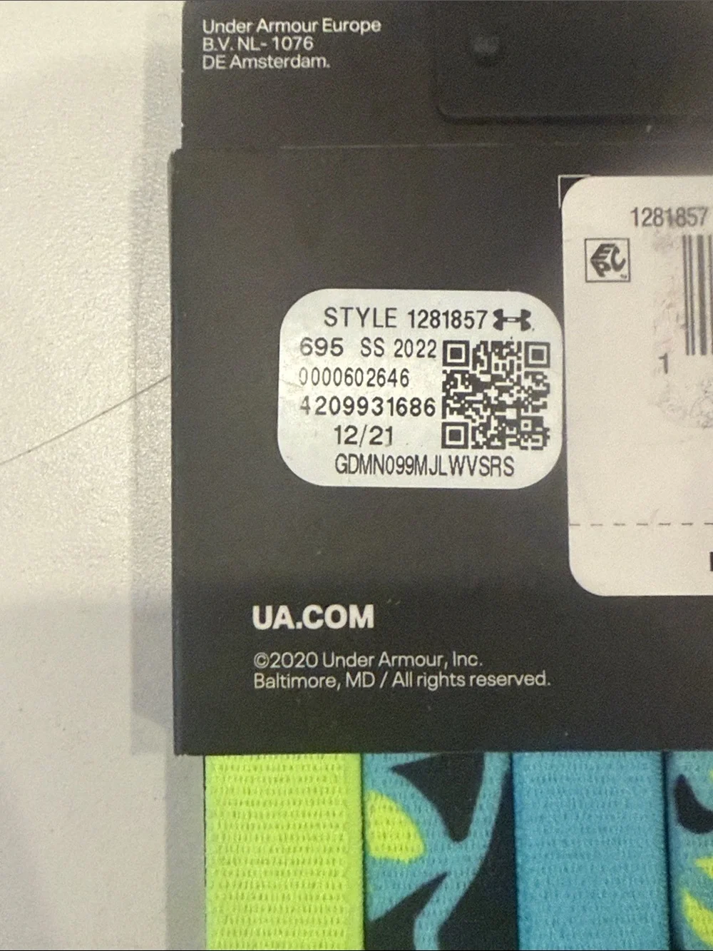 Under Armour image shows