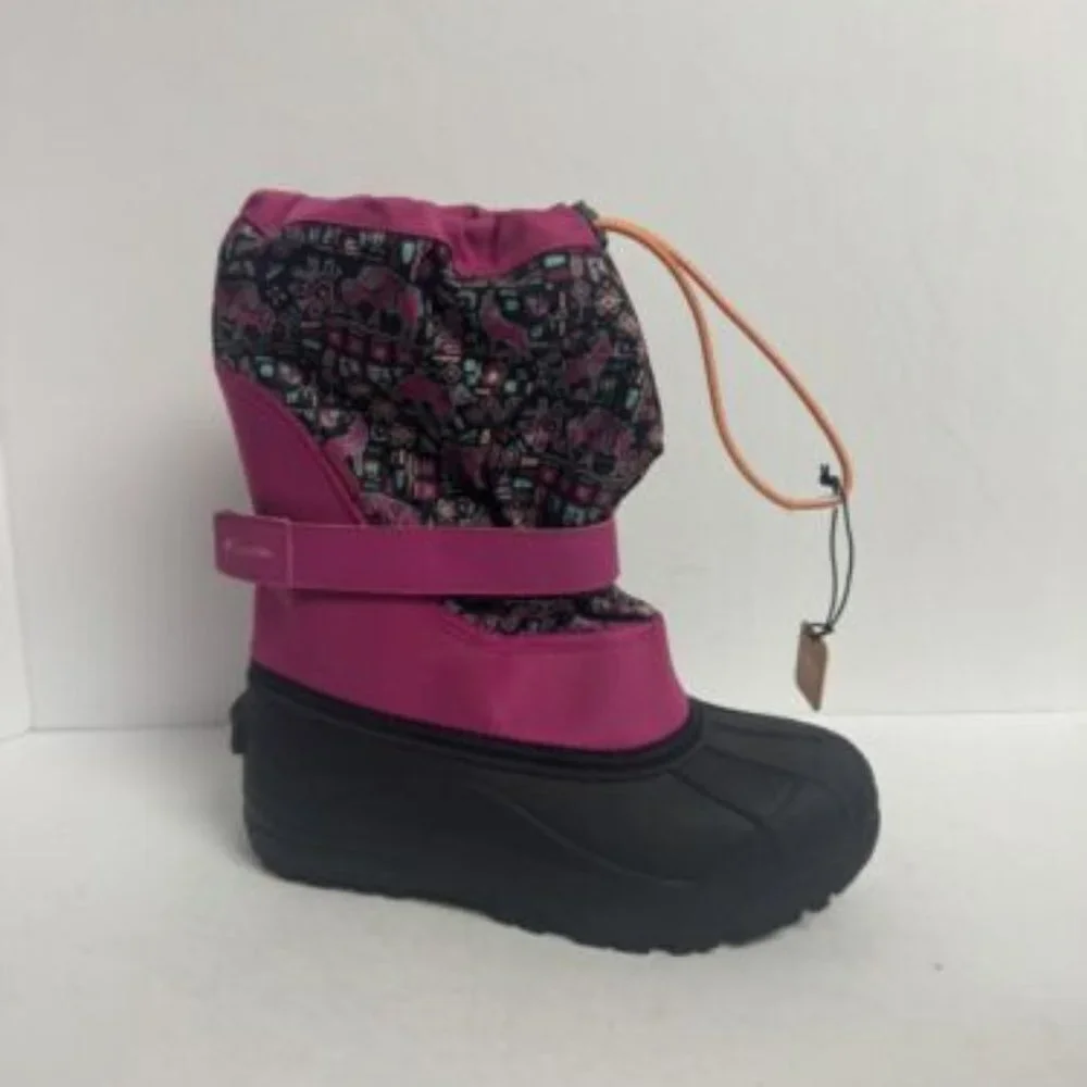 Columbia Youth Powderbug Forty Print Snow Boot Size 6 M Big Kid