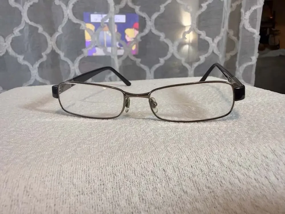 Versace Rectangular Metal and Acetate Eyeglasses Frames