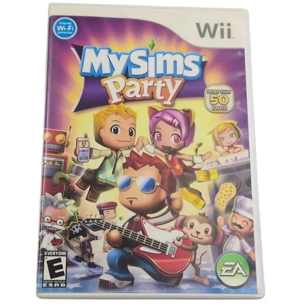 MySims Party Nintendo Wii Video Game Multiplayer Mini-Games Wi-Fi Tested