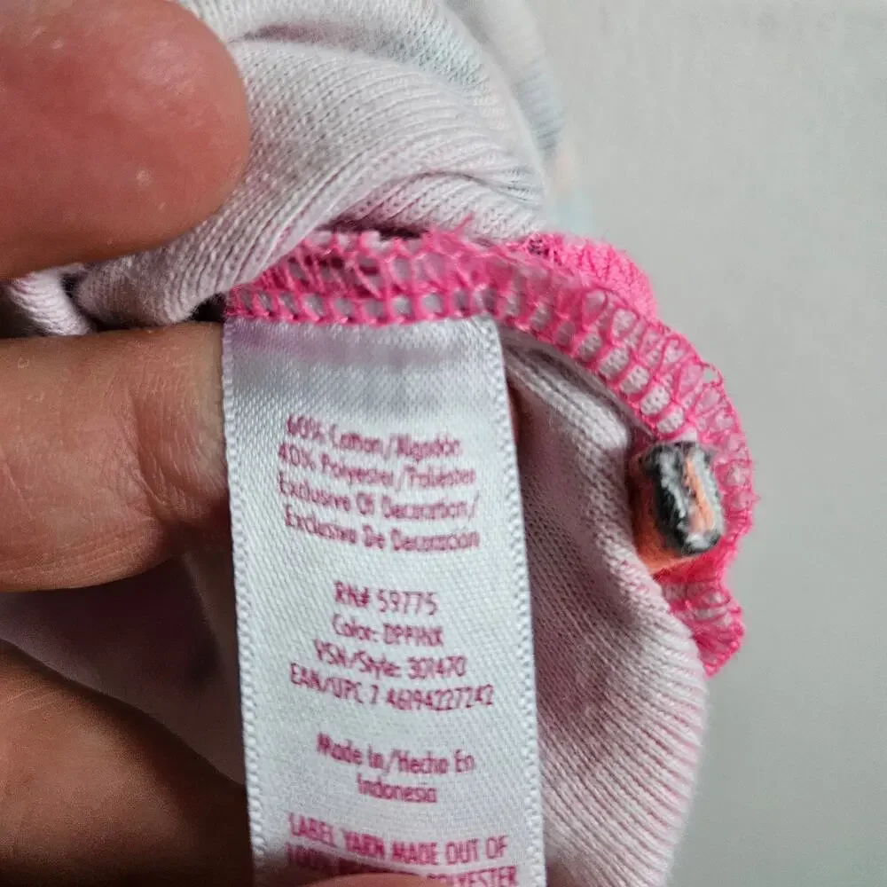 Justice Ribbed Tank Top Hot Pink Floral Tie Dye Side Cinch Summer Girls Size M