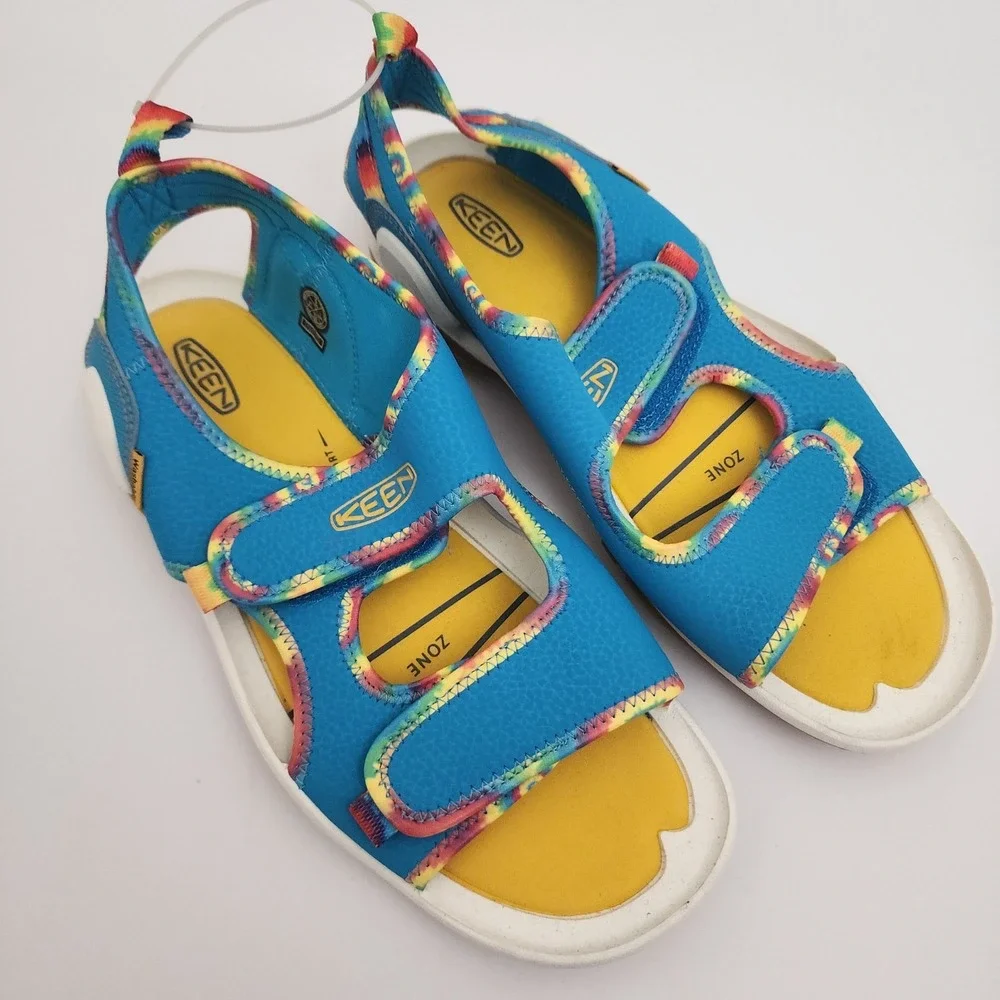 New Keen Sandals Big Kid Knotch Creek Open Toe Water Shoes Adjust‎ Sz 6