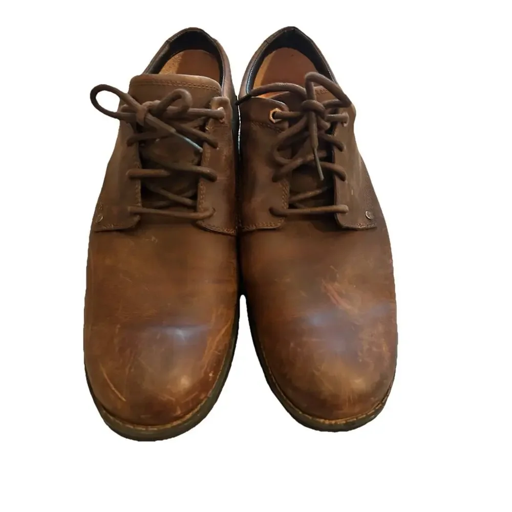 Timberland Brown Leather‎ Casual Dress Shoes Lace Up Oxfords Comfort