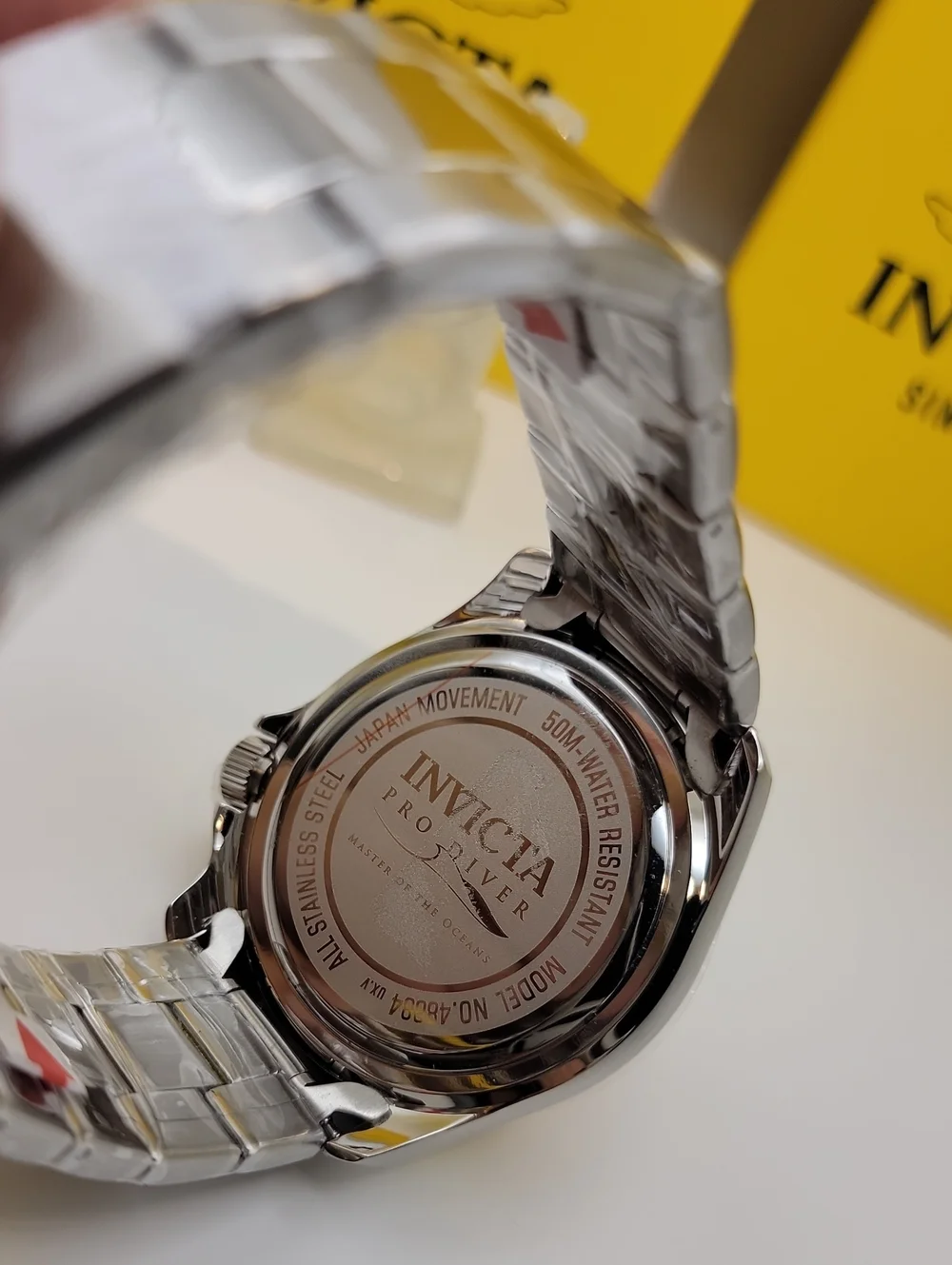 Invicta ⌚️ Men’s Pro Diver 48884 Velmora 46mm Watch Orange Dial Offset Crown