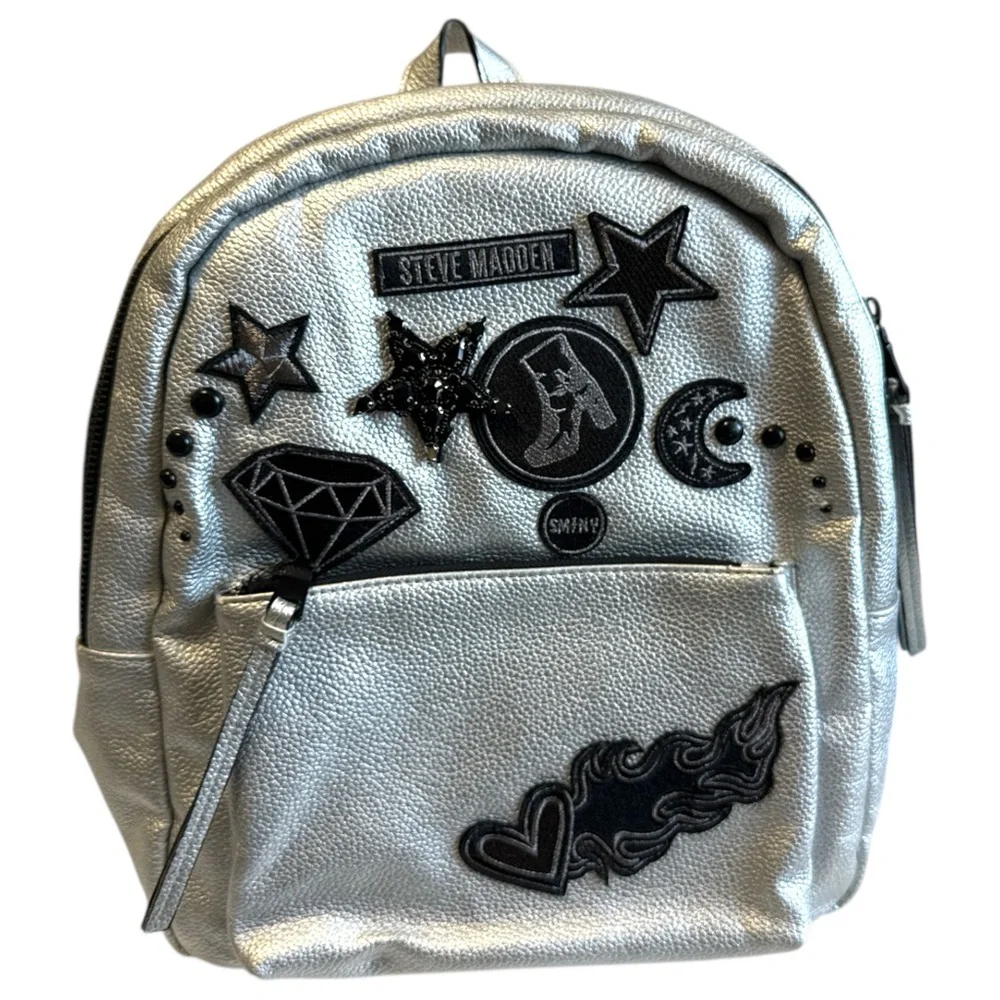 Steve Madden Silver Backpack‎