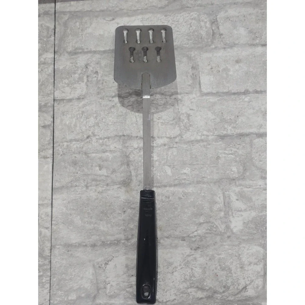Vtg Ecko Spatula Turner Keyhole Slot‎ Utensil Black Handle  Made in USA