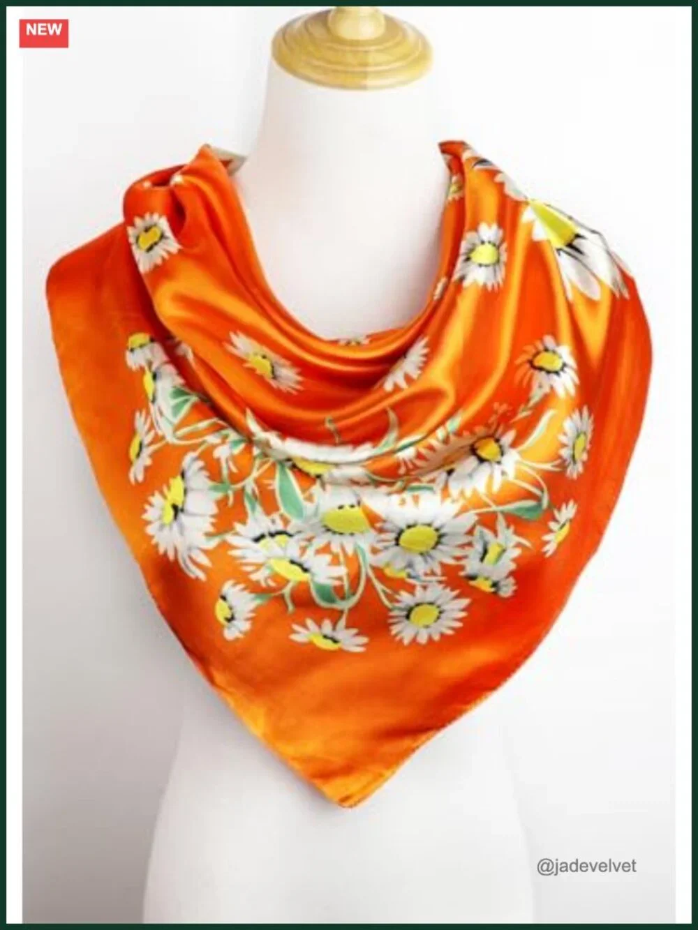 Satin Head Scarf for Women Silk Like Hair Wrap 35x35 Large Square Bandana