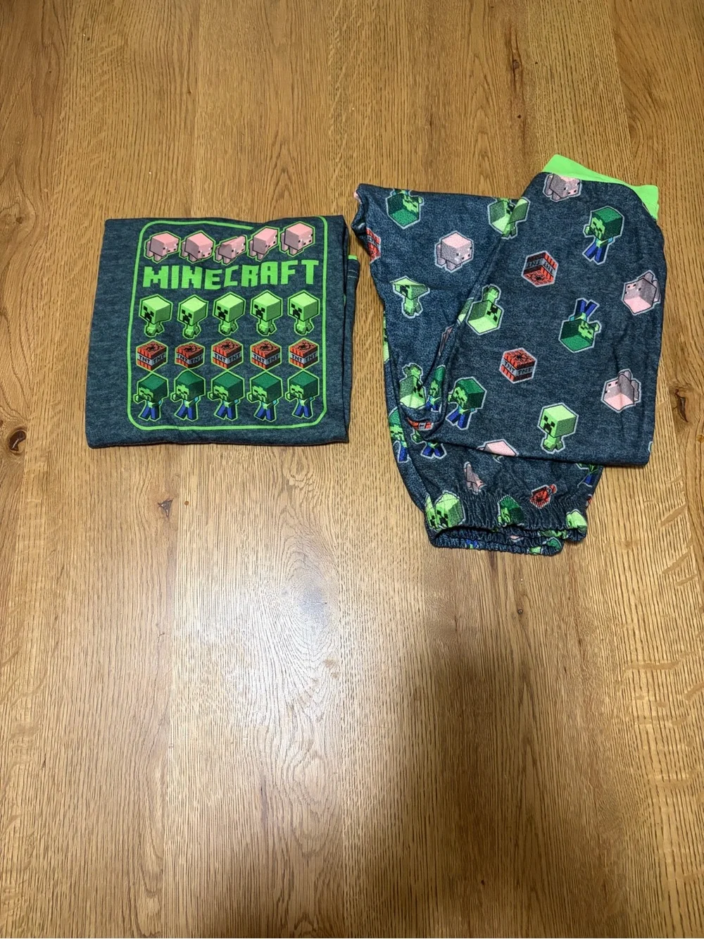 Kids Pajama Set - Green & Gray