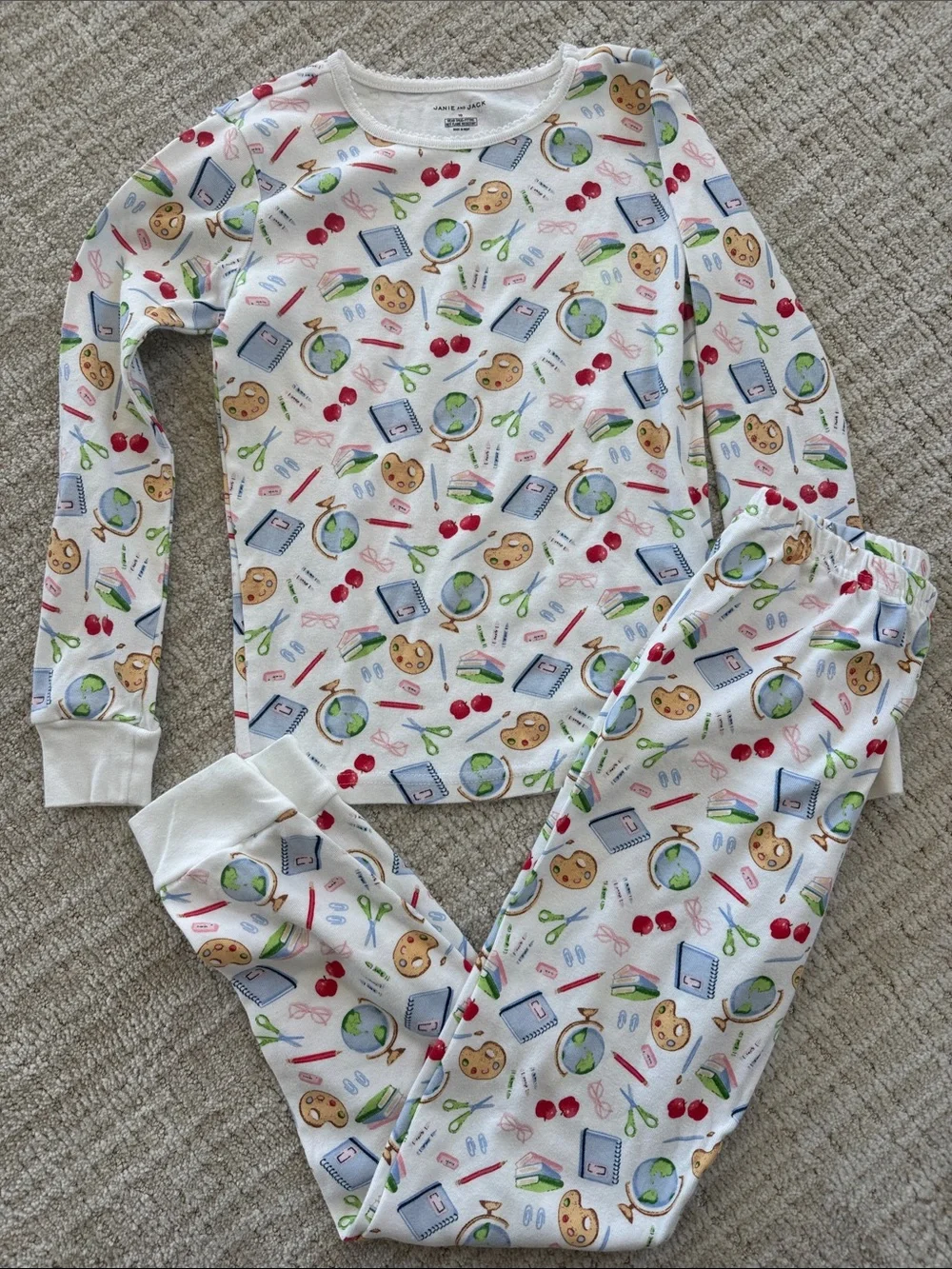Janie and Jack size 10 cotton pajama set