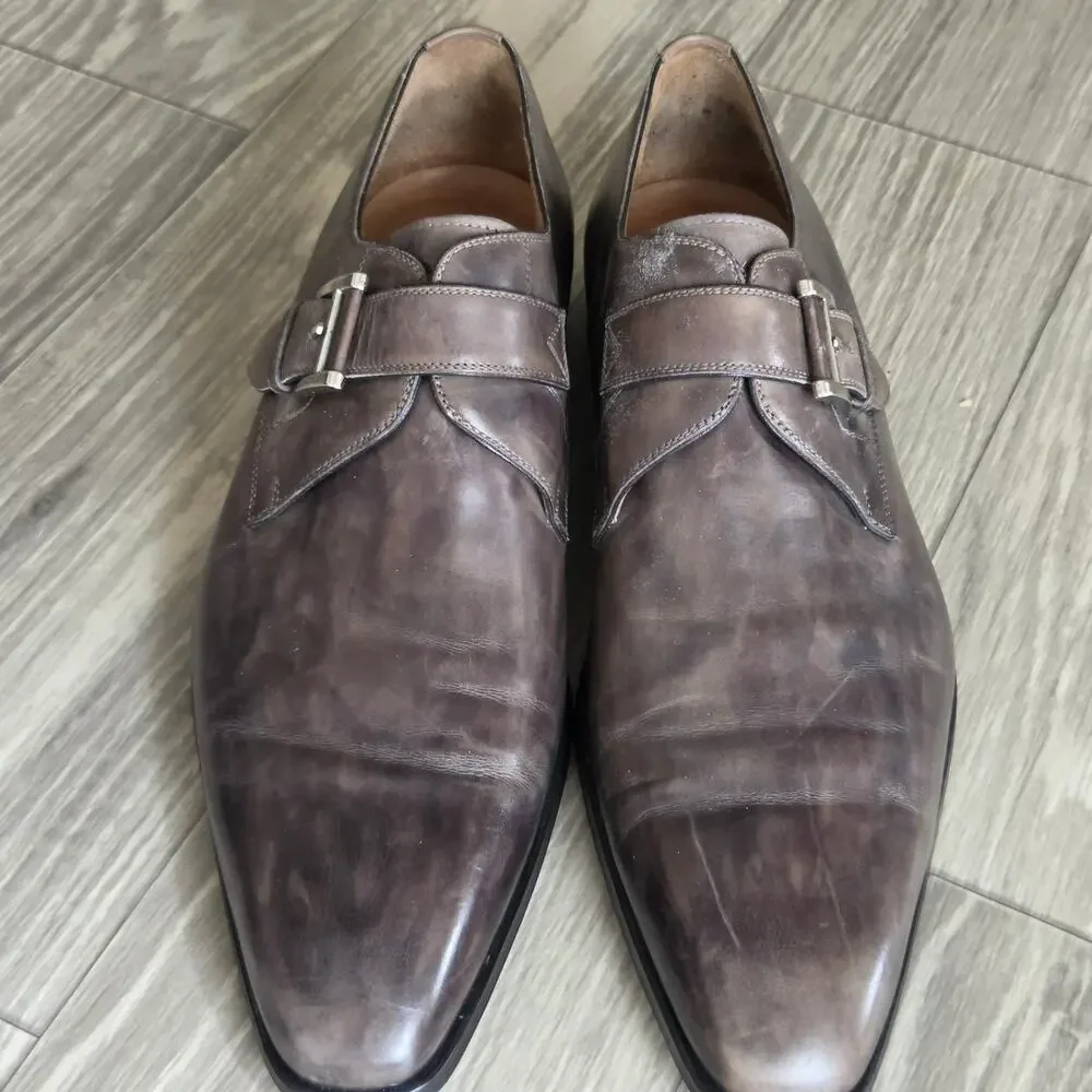 Magnanni grey leather