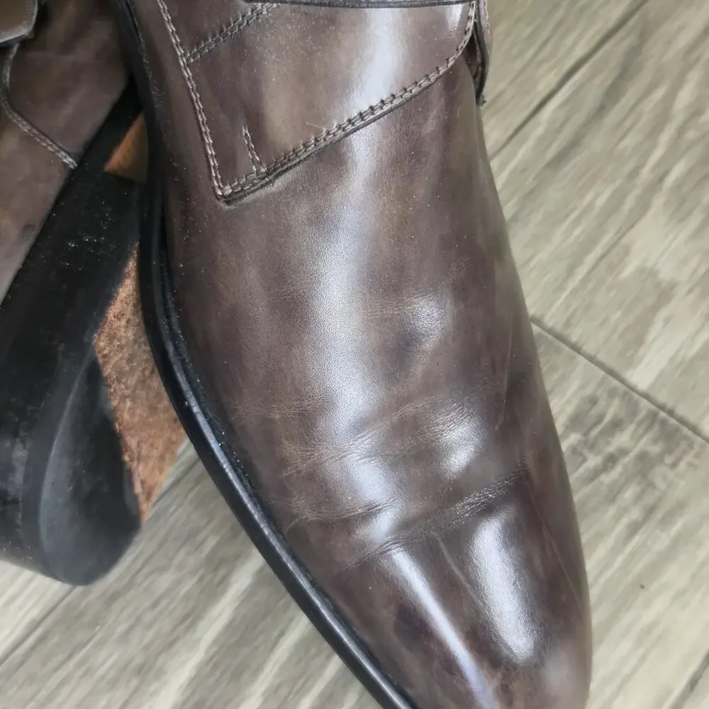 Magnanni grey leather