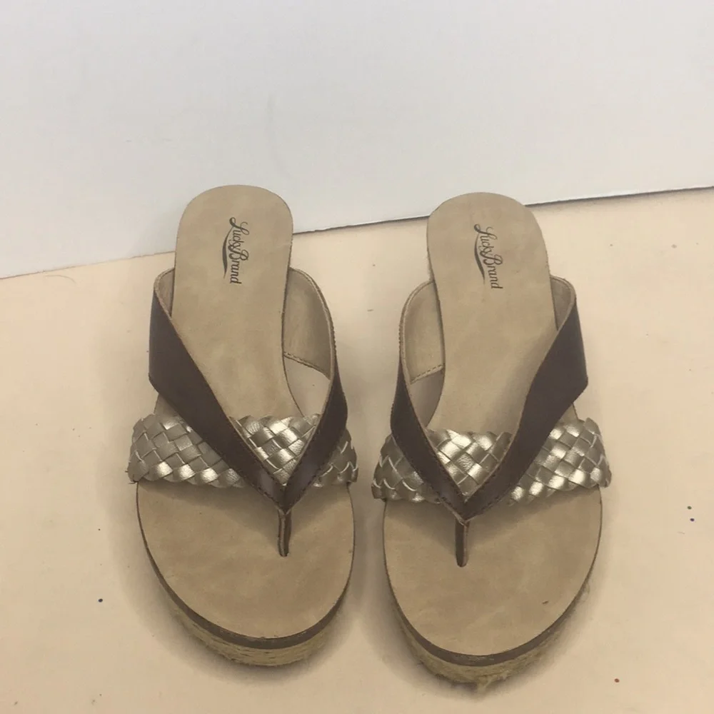 Lucky 🍀 Brand thong wedge sandals