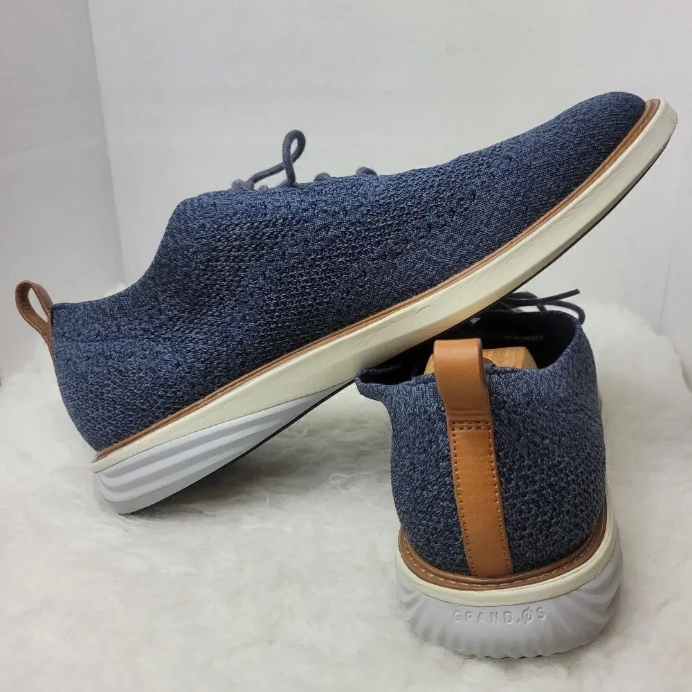Cole Haan GrandEvolution Stitchlite Oxford Blue Knit Grand OS Mens Shoes Size 13