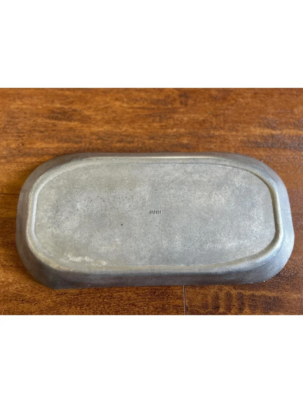 Vintage Metal Tray with 'Give Us This Day Our Daily Bread' Embossed Design