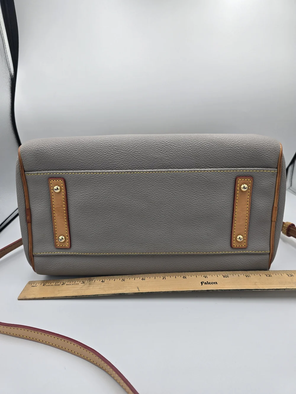 DOONEY & BOURKE Carley Olivia Satchel Grey Coated Cotton Barrel Bag Crossbody
