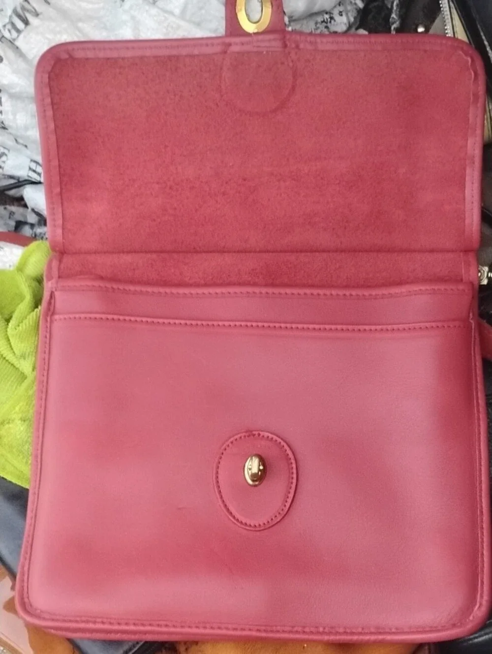 Coach structured leather