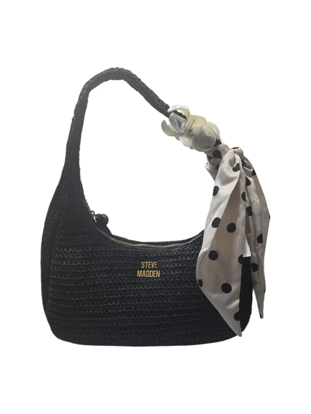 Steve Madden Bdaena Scarf Straw Hobo Bag