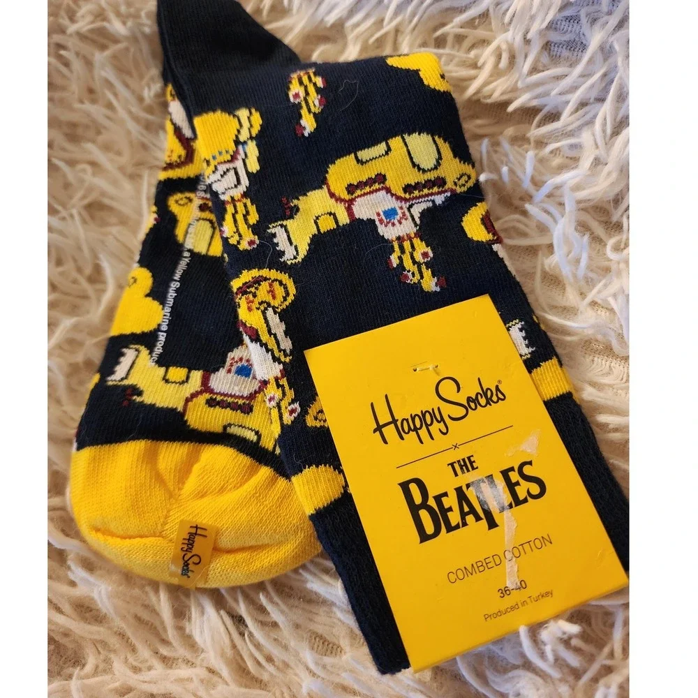 Happy Socks x The Beatles Yellow Submarine Crew Socks NWT Size 36-40‎