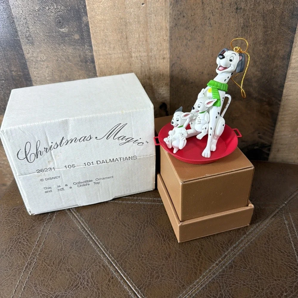 Vintage Grolier Disney Christmas Magic Ornament 101 Dalmatians 26231‎ 1990s Box