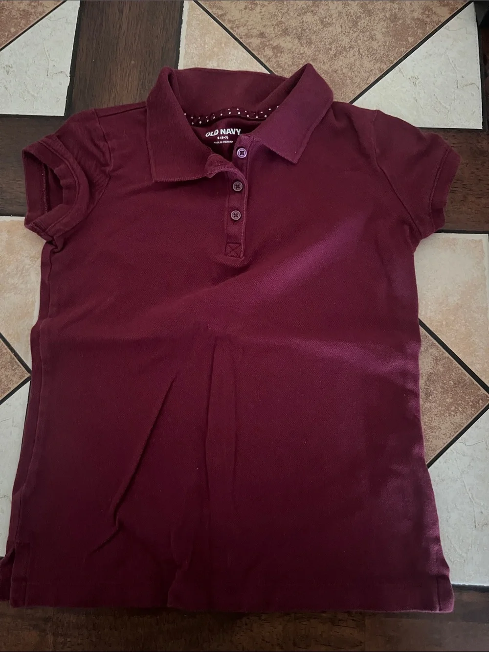Old Navy Girls' Maroon Polo Shirt