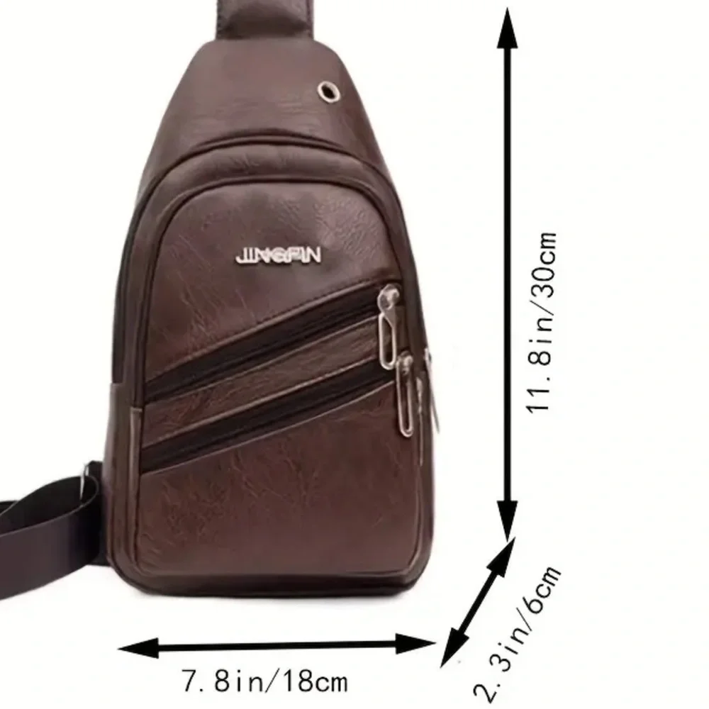 Boss Bags Hyper Faux-Leather Sling Bag Backpack Brown Mens Travel Work School