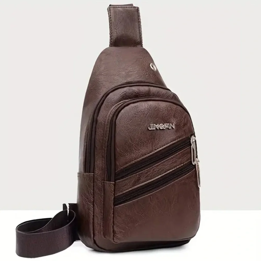 Boss Bags Hyper Faux-Leather Sling Bag Backpack Brown Mens Travel Work School